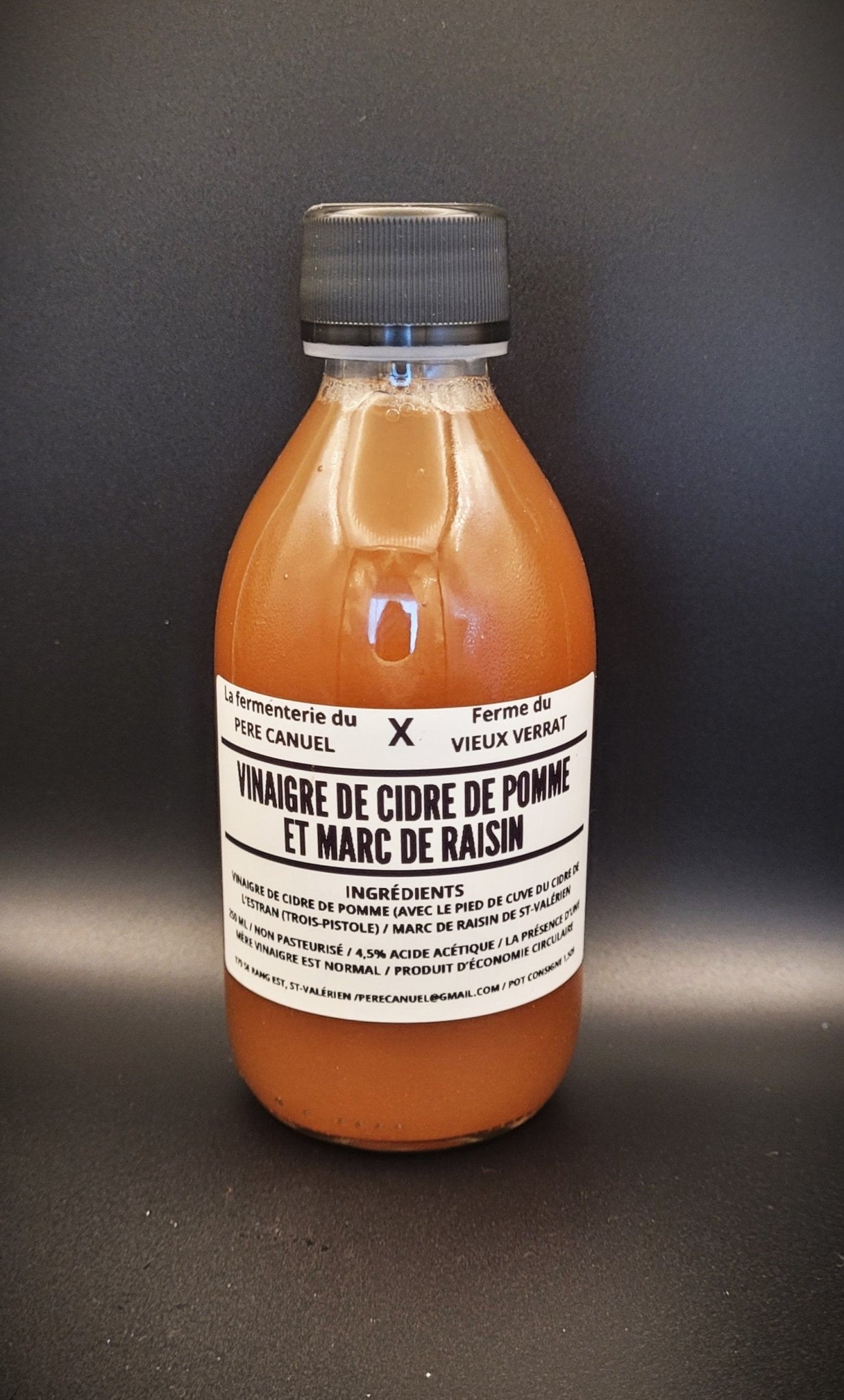 Vinaigre de cidre et raisin - La fermenterie du père Canuel