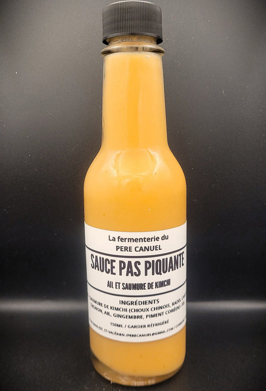 Sauce pas piquante fermentée - Ail et saumure de kimchi - La fermenterie du père Canuel