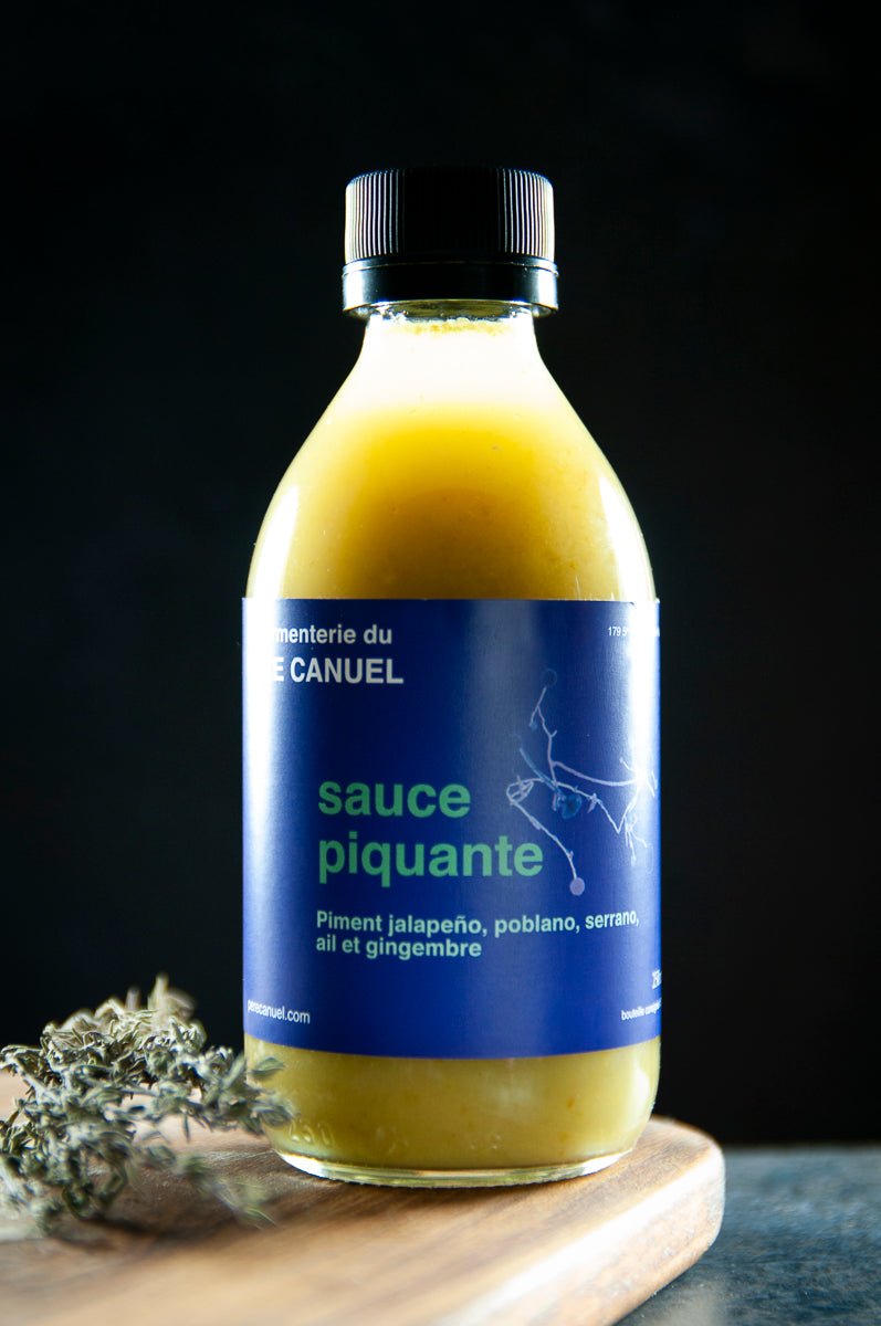 Sauce piquante fermenté - Jalapeno, ail et gingembre - La fermenterie du père Canuel