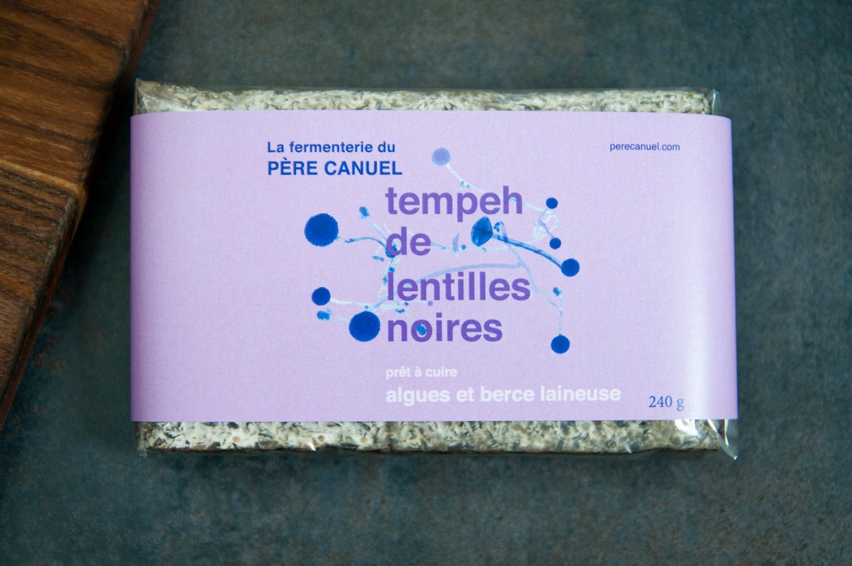 Tempeh de lentilles prêt à cuire - Wakame et berce laineuse - La fermenterie du père Canuel